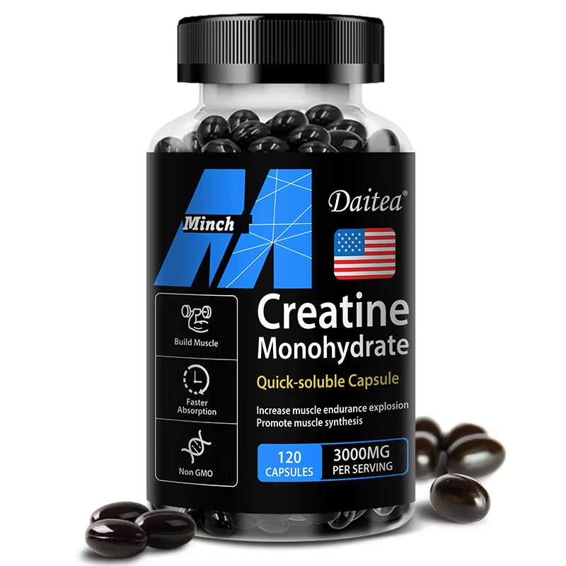 Creatine Monohydrate 3000 mg - Suplemento para Fuerza y Musculatura
