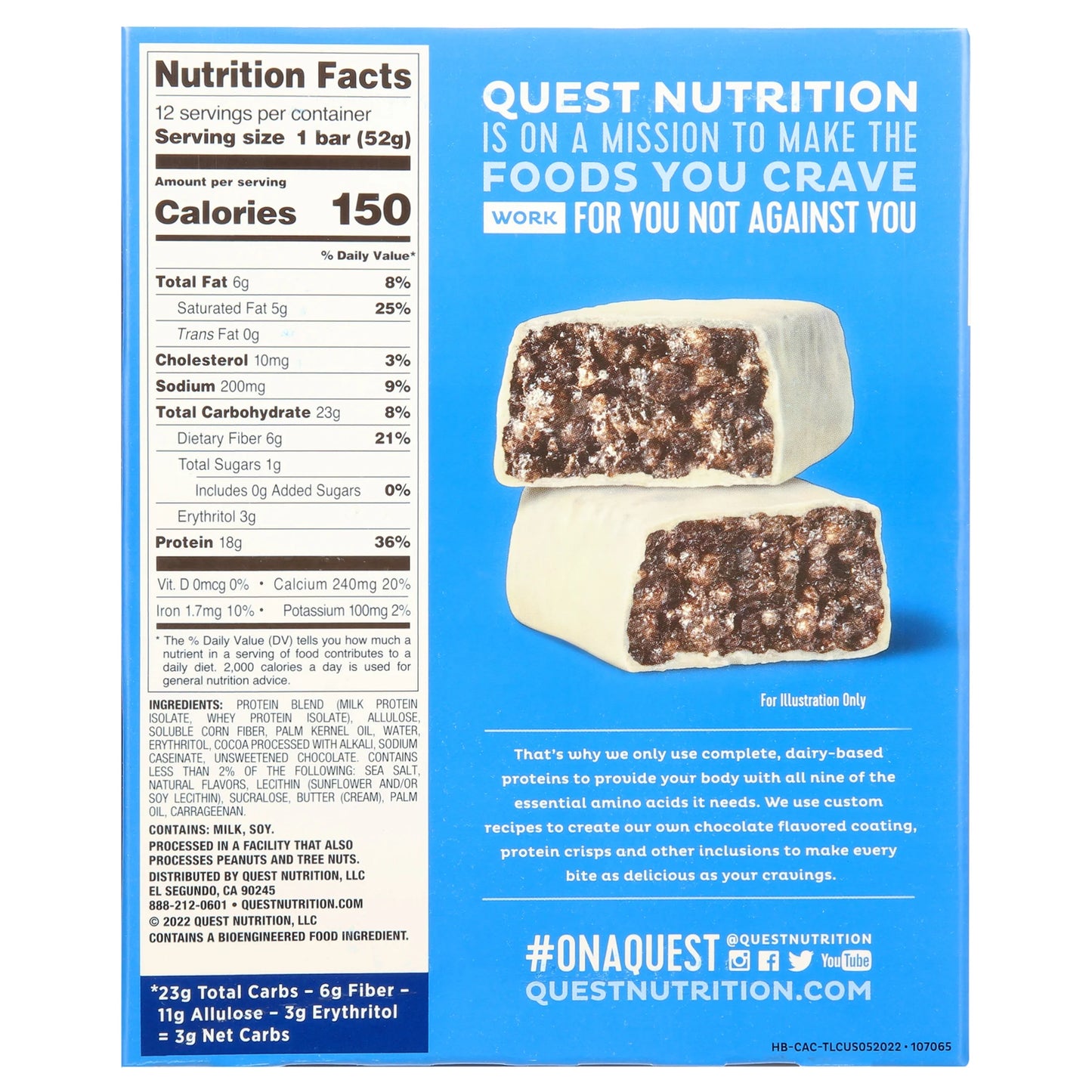 Quest Cookies & Creme Hero Bar 12Ct