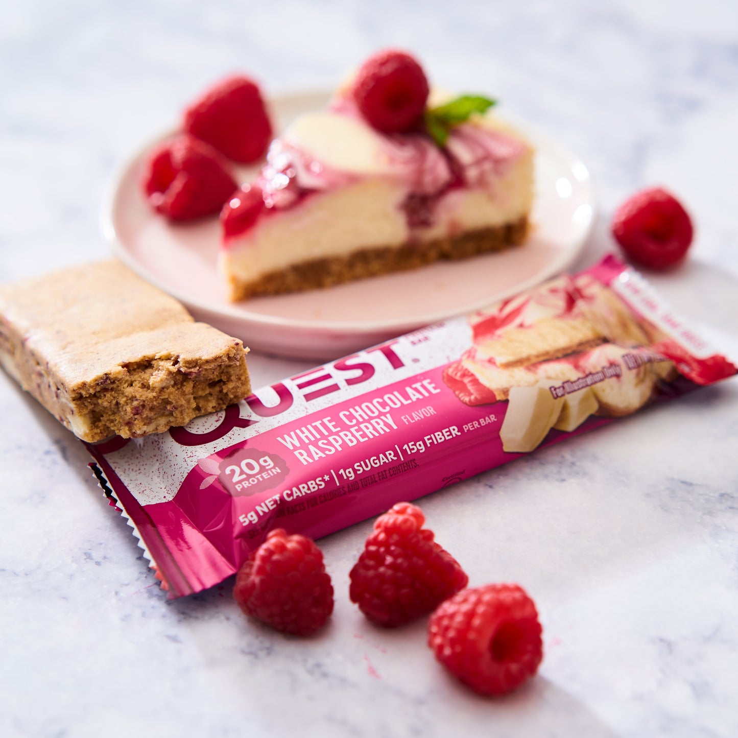 (3 Pack) Quest Protein Bar, White Chocolate Raspberry, 20G Protein, Gluten Free, 4 Ct