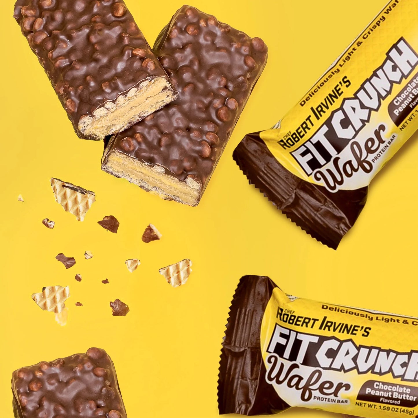 (3 Pack) Peanut Butter WAFER Protein Bar, 16G, 5Ct