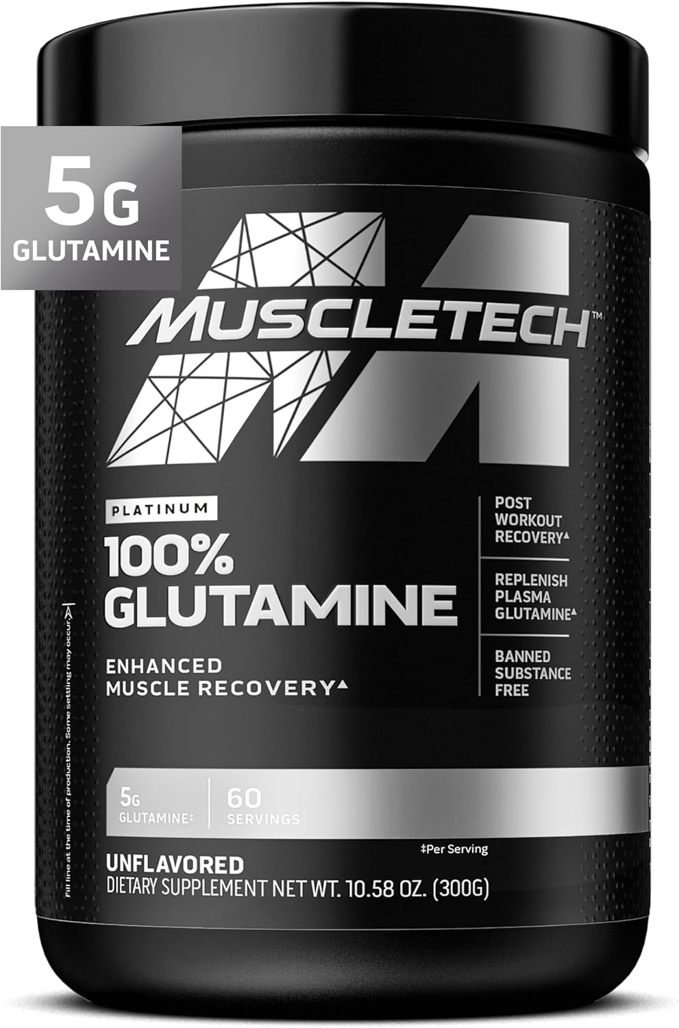 Polvo de Glutamina 100% Puro – Recuperación Post-Entrenamiento sin Sabor (60 Porciones)