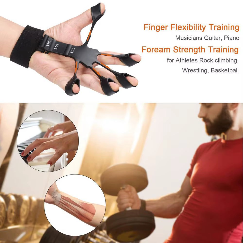 Grip Hand Finger Expander Exercise Strength Trainer Gripper Hand Strengthener for Injury Recovery and Muscle Builder Stretcher
