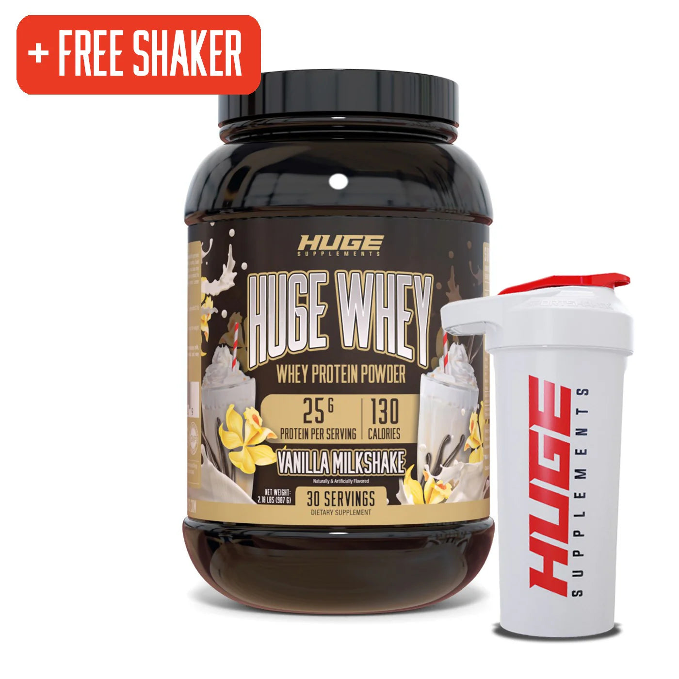 Huge Whey Proteína - 25g de Proteína para el Crecimiento Muscular y Recuperación Óptima