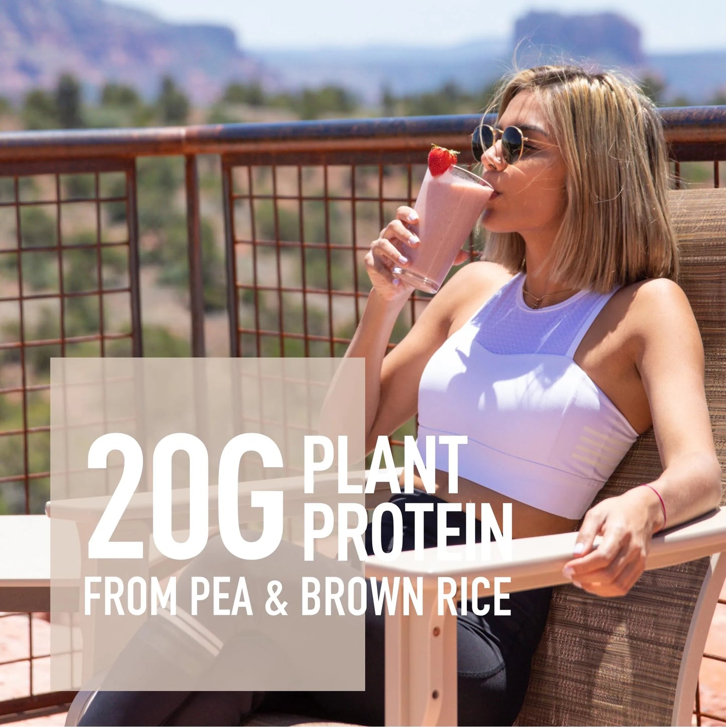 , Plant-Based Protein, 20 G Pea & Brown Rice Protein Powder, Unflavored, 1.15 Lb, about 20 Servings