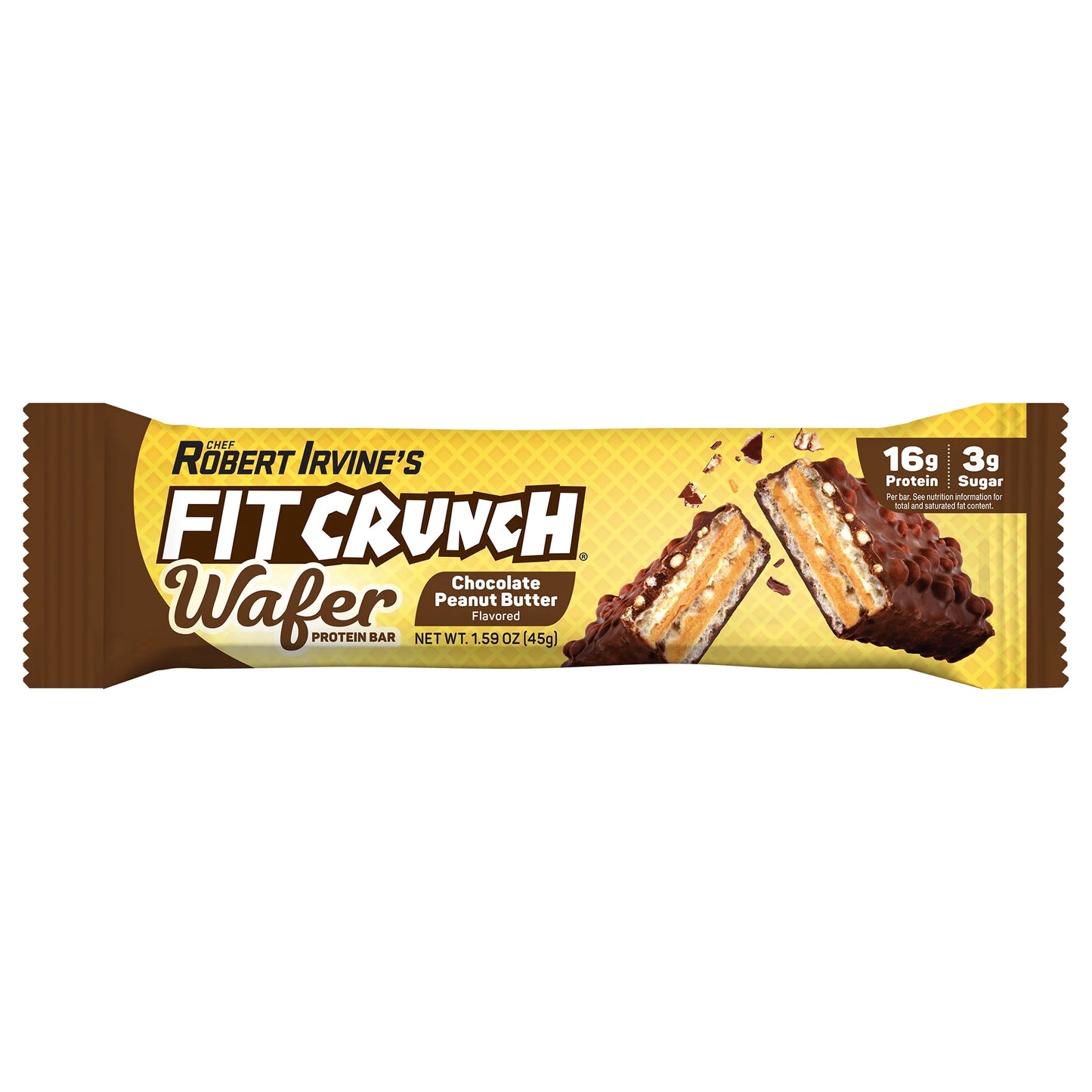 (3 Pack) Peanut Butter WAFER Protein Bar, 16G, 5Ct