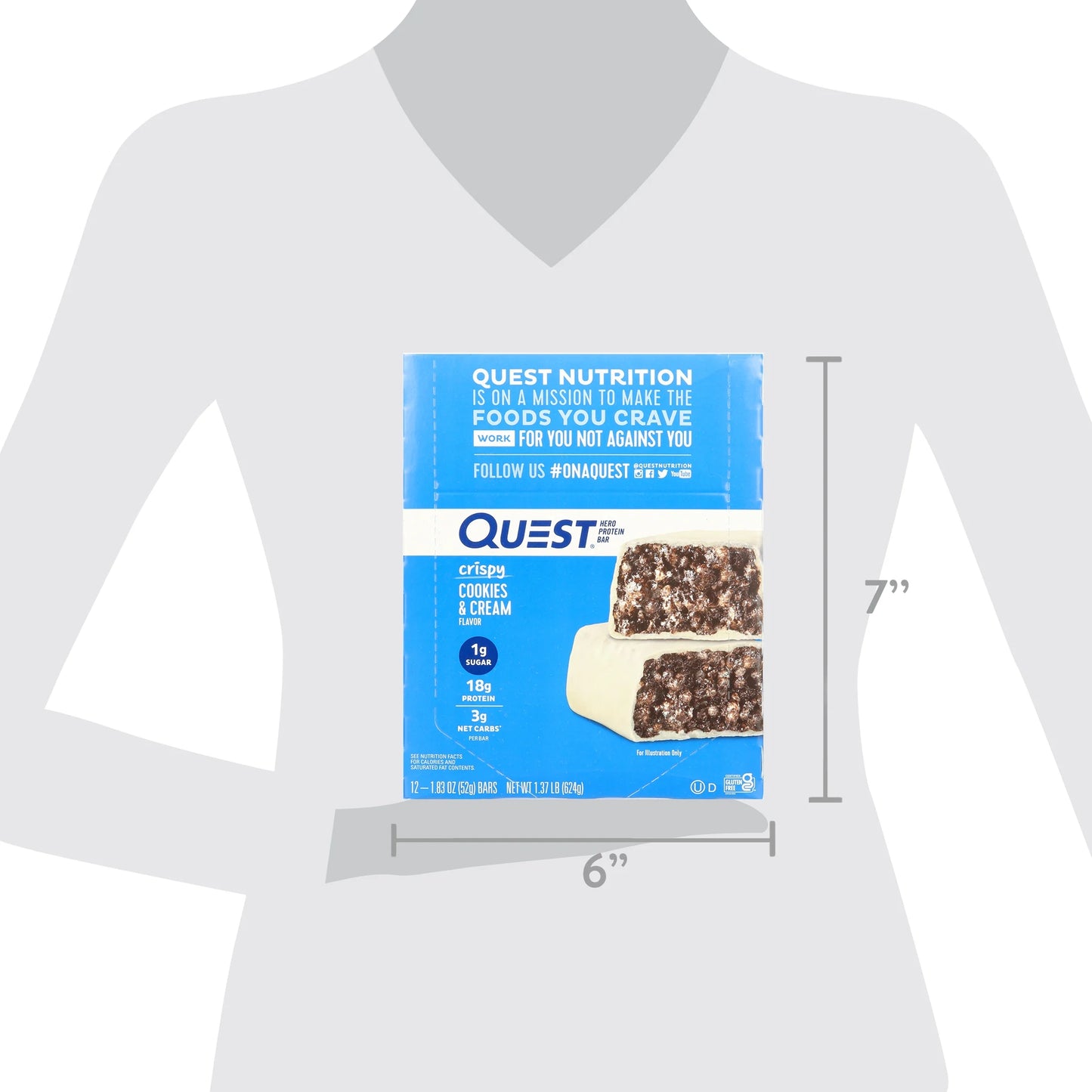 Quest Cookies & Creme Hero Bar 12Ct