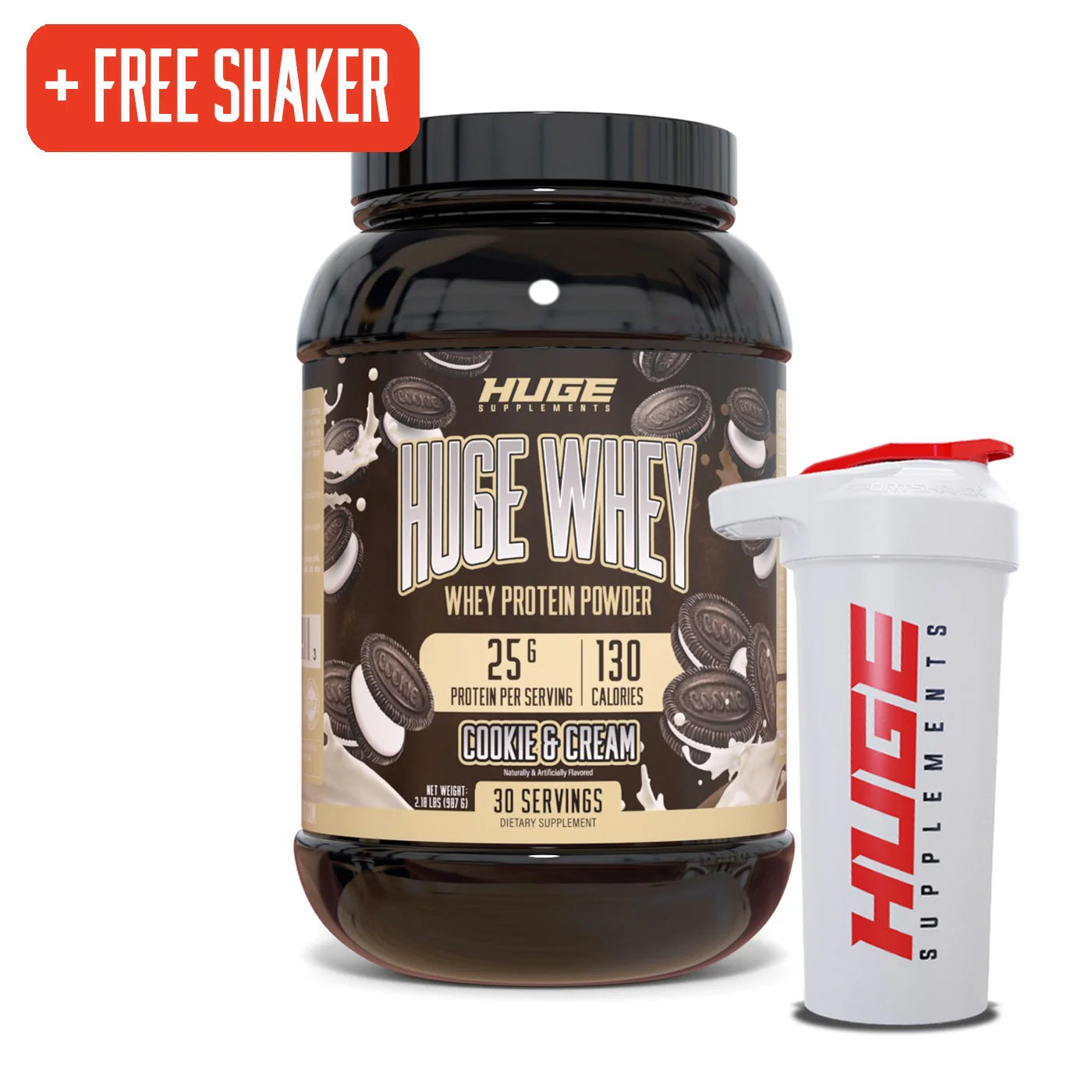 Huge Whey Proteína - 25g de Proteína para el Crecimiento Muscular y Recuperación Óptima