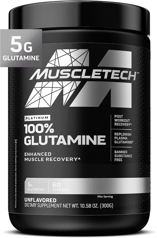 Polvo de Glutamina 100% Puro – Recuperación Post-Entrenamiento sin Sabor (60 Porciones)