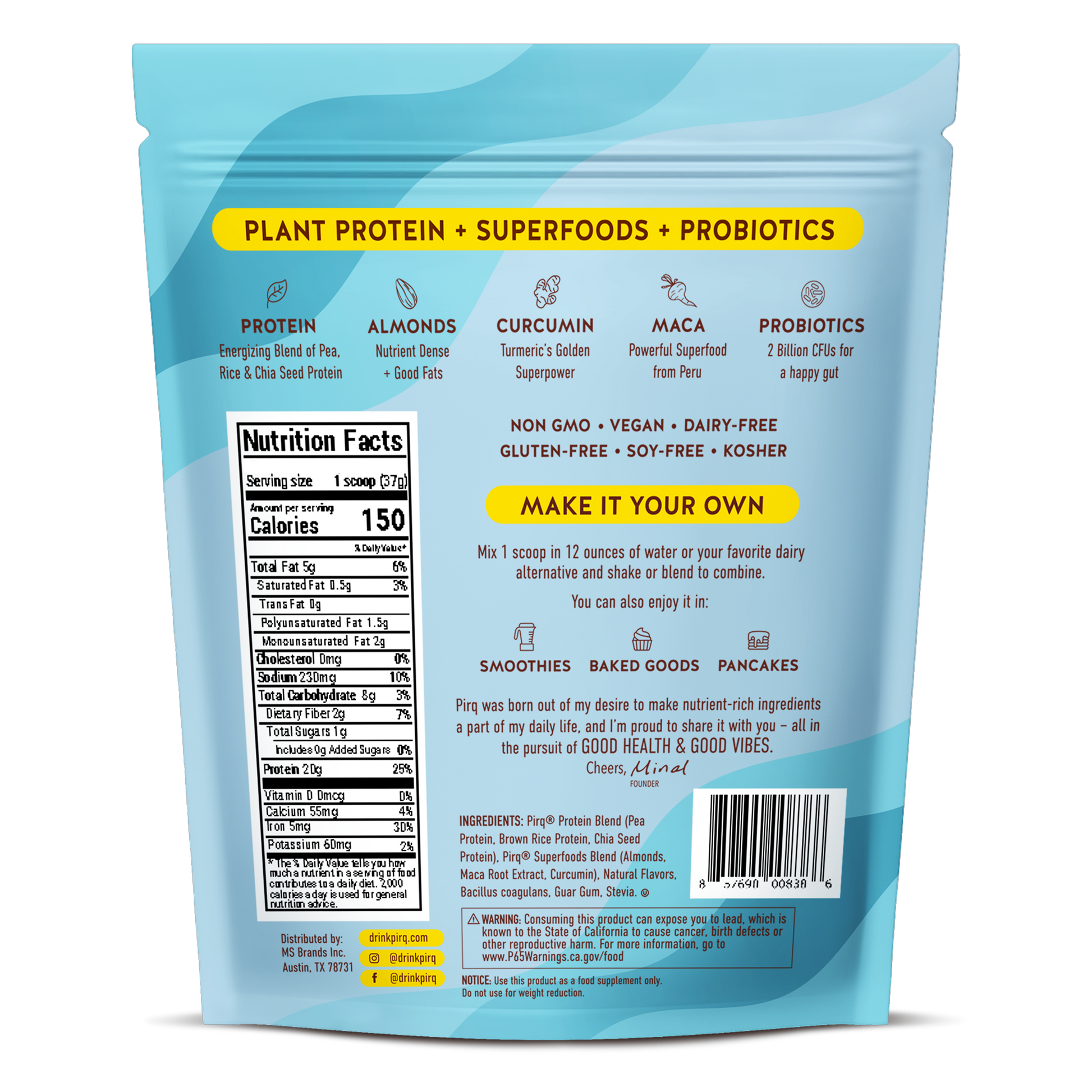 Plant Protein Powder, Golden Vanilla
