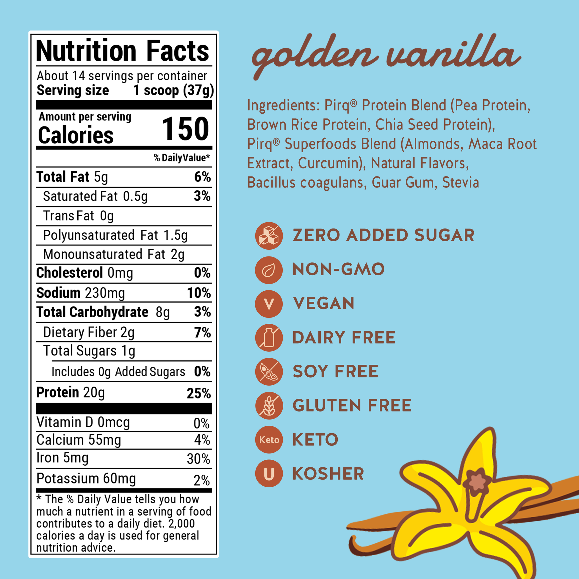 Plant Protein Powder, Golden Vanilla