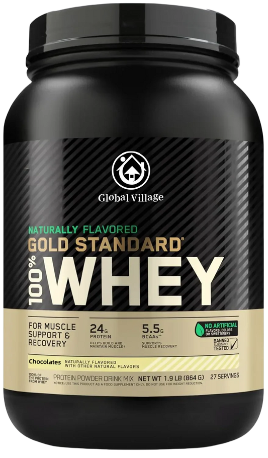 Proteína Whey - Global Village 100% en Polvo – 1.98 Libras 