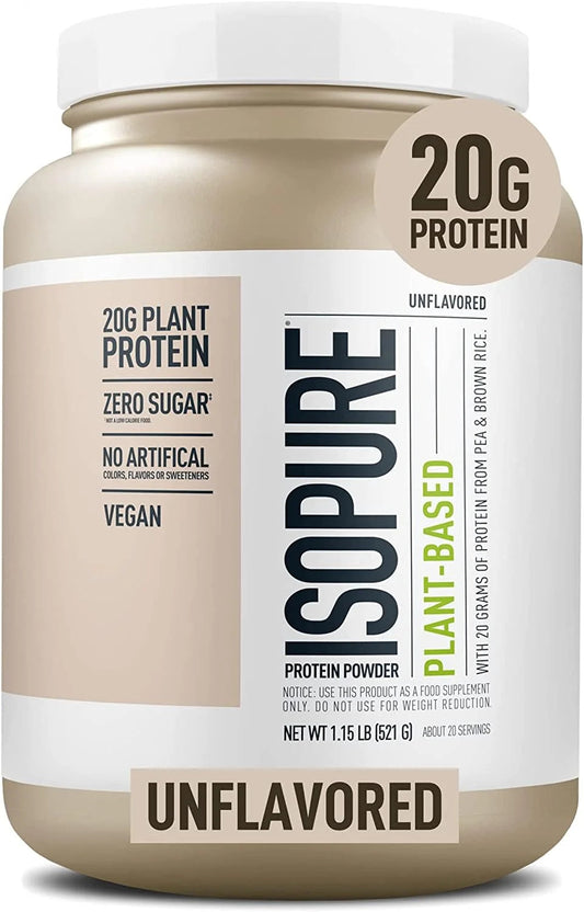 Isopure Plant-Based Protein - Proteína Vegana en Polvo (1.15 lb / 20 Servings)